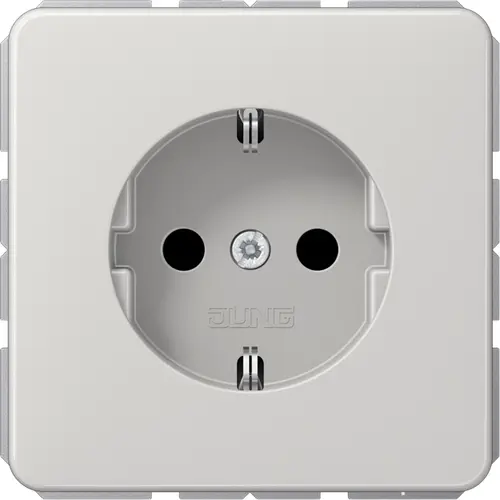 JUNG CD 1520 N LG wandcontactdoos randaarde CD500 lichtgrijs