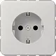 JUNG CD 1520 N LG wandcontactdoos randaarde CD500 lichtgrijs