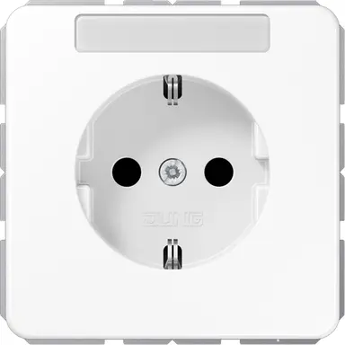 JUNG CD 1520 NNA WW wandcontactdoos randaarde tekstvenster CD500 alpine wit