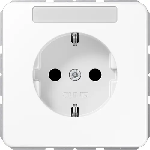 JUNG CD 1520 NNA WW wandcontactdoos randaarde tekstvenster CD500 alpine wit
