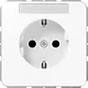 JUNG CD 1520 NNA WW wandcontactdoos randaarde tekstvenster CD500 alpine wit