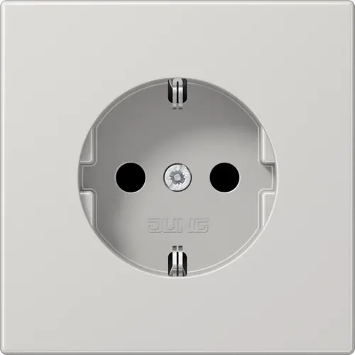 JUNG LS 1520 NKI LG wandcontactdoos randaarde Safety+ LS990 lichtgrijs