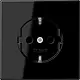 JUNG LS 1520 N SW wandcontactdoos randaarde LS990 zwart glans
