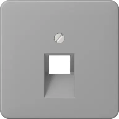 JUNG CD 569-1 UA GR centraalplaat 1-voudig tbv RJ45 wandcontactdoos CD500 grijs