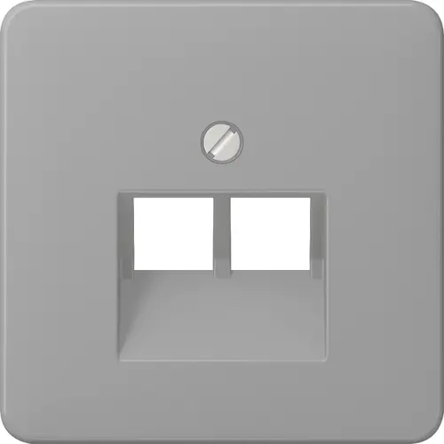 JUNG CD 569-2 UA GR centraalplaat 2-voudig tbv RJ45 wandcontactdoos CD500 grijs