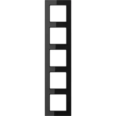 JUNG AC 585 SW afdekraam 5-voudig A Creation zwart glans