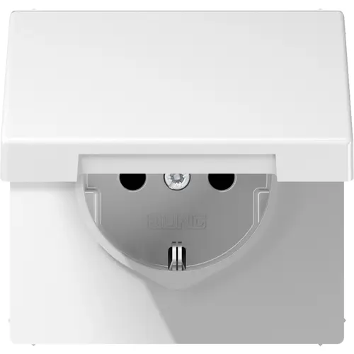 JUNG LS 1520 NKL WW wandcontactdoos randaarde klapdeksel LS990 alpine wit