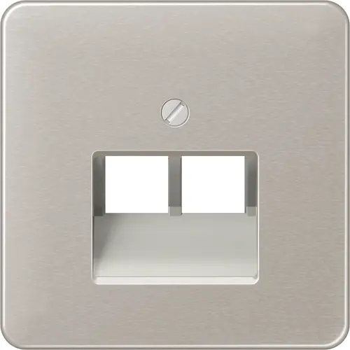JUNG CD 569-2 UA PT centraalplaat 2-voudig tbv RJ45 wandcontactdoos CD500 platina
