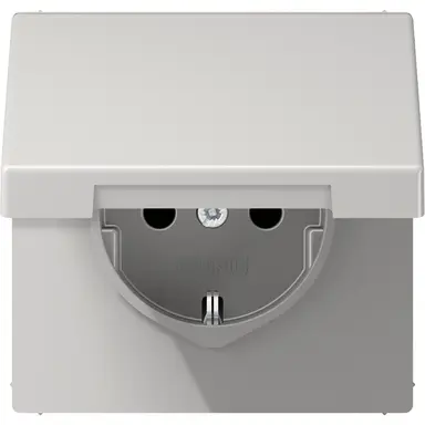 JUNG LS 1520 NKL LG wandcontactdoos randaarde klapdeksel LS990 lichtgrijs
