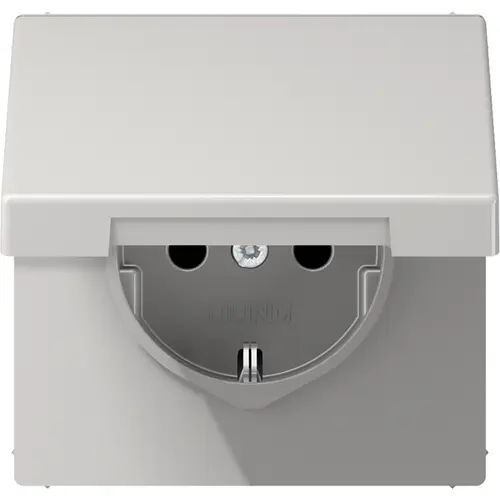JUNG LS 1520 NKL LG wandcontactdoos randaarde klapdeksel LS990 lichtgrijs
