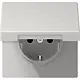 JUNG LS 1520 NKL LG wandcontactdoos randaarde klapdeksel LS990 lichtgrijs