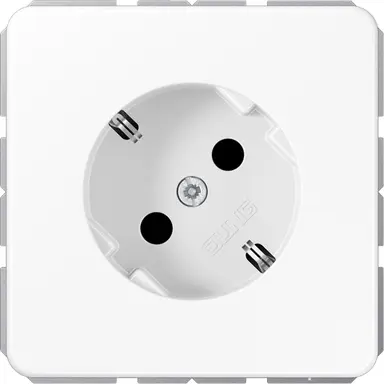 JUNG CD 520-45 N WW wandcontactdoos randaarde 45 graden CD500 alpine wit