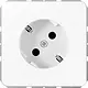 JUNG CD 520-45 N WW wandcontactdoos randaarde 45 graden CD500 alpine wit