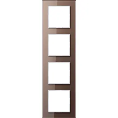 JUNG AC 584 GL MO afdekraam 4-voudig A Creation mokka glas
