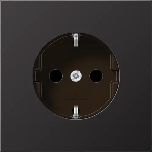 JUNG AL 1520 N D wandcontactdoos randaarde LS990 dark gelakt aluminium