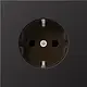 JUNG AL 1520 N D wandcontactdoos randaarde LS990 dark gelakt aluminium