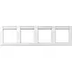 JUNG AS 5840 NA WW afdekraam 4-voudig horizontaal met tekstvenster AS500 alpine wit