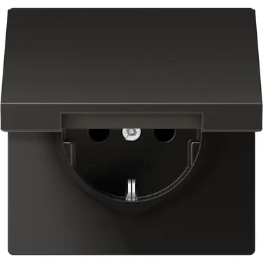 JUNG AL 1520 NKL AN wandcontactdoos randaarde klapdeksel LS990 antraciet gelakt aluminium