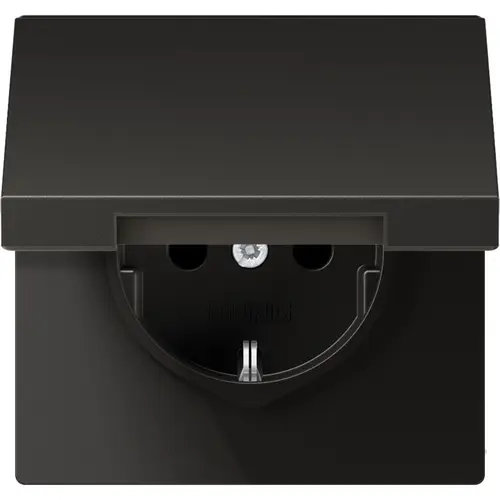 JUNG AL 1520 NKL AN wandcontactdoos randaarde klapdeksel LS990 antraciet gelakt aluminium