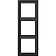 JUNG AL 2983 D afdekraam 3-voudig LS990 dark gelakt aluminium