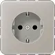 JUNG CD 1520 N PT wandcontactdoos randaarde CD500 platina