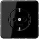 JUNG CD 1520 N SW wandcontactdoos randaarde CD500 zwart glans