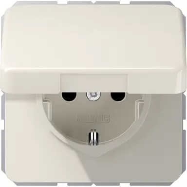 JUNG CD 1520 NBFKL wandcontactdoos randaarde klapdeksel CD500 creme