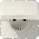JUNG CD 1520 NBFKL wandcontactdoos randaarde klapdeksel CD500 creme