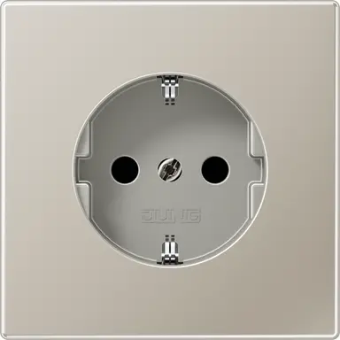 JUNG ES 1520 NKI wandcontactdoos randaarde Safety+ LS990 edelstaal