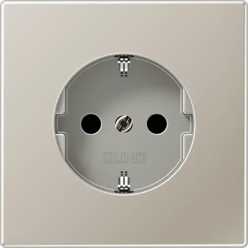 JUNG ES 1520 NKI wandcontactdoos randaarde Safety+ LS990 edelstaal