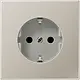JUNG ES 1520 NKI wandcontactdoos randaarde Safety+ LS990 edelstaal