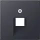 JUNG A 569-1 BFPLUA ANM centraalplaat 1-voudig tbv RJ45 wandcontactdoos A-range antraciet mat