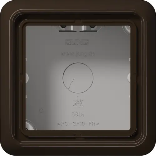 JUNG CD 581 A BR opbouwbak 1-voudig CD500 bruin