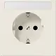JUNG LS 1520 NKINA wandcontactdoos randaarde tekstvenster Safety+ LS990 creme