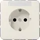 JUNG CD 1520 NKINA wandcontactdoos randaarde Safety+ met tekstvenster CD500 creme