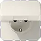 JUNG CD 1520 NBFKIKL wandcontactdoos randaarde Safety+ klapdeksel CD500 creme