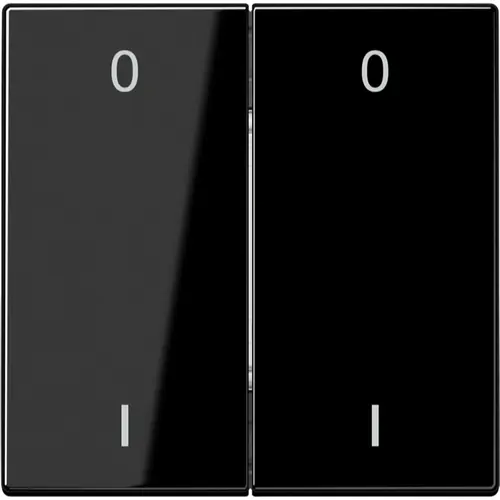 JUNG ENO LS 995-01 SW EnOcean draadloze wandzender 4-kanaals met symbolen 0-1 LS990 zwart glans