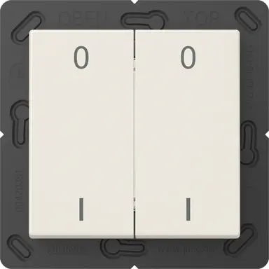 JUNG ENO A 595-01 EnOcean radiografische wandzender 4-kanaals met symbolen 0-1 A-range creme