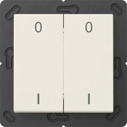 JUNG ENO A 595-01 EnOcean radiografische wandzender 4-kanaals met symbolen 0-1 A-range creme