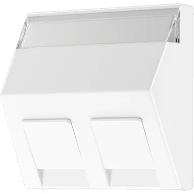 JUNG A 569-30 BF PL WW centraalplaat voor montage adapter 30 graden met tekstvenster A-range alpine wit