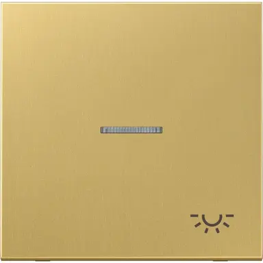 JUNG ME 2990 KO5 L C schakelwip met lichtsymbool en controlevenster LS990 messing klassiek