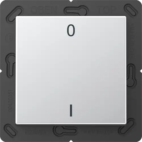 JUNG ENO A 590-01 AL EnOcean draadloze wandzender 2-kanaals met symbolen 0-1 A-range aluminium