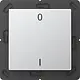 JUNG ENO A 590-01 AL EnOcean draadloze wandzender 2-kanaals met symbolen 0-1 A-range aluminium