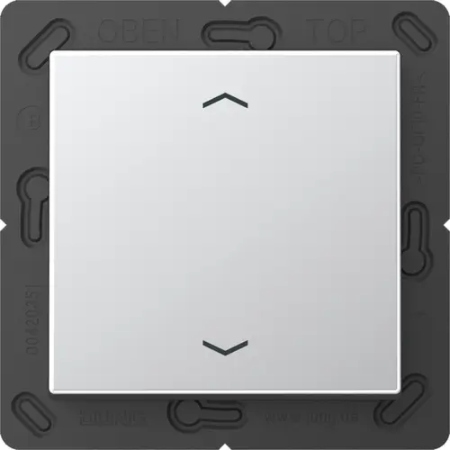 JUNG ENO A 590 P AL EnOcean draadloze wandzender 2-kanaals met pijlsymbolen A-range aluminium