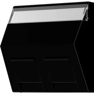 JUNG A 569-30 BF PL SW centraalplaat voor montage adapter 30 graden met tekstvenster A-range zwart glans