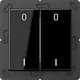 JUNG ENO A 595-01 SW EnOcean radiografische wandzender 4-kanaals met symbolen 0-1 A-range zwart glans