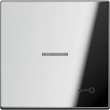 JUNG GCR 2990 KO5 T schakelwip met sleutelsymbool en controlevenster LS990 glanzend chroom