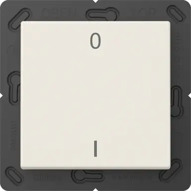 JUNG ENO A 590-01 EnOcean draadloze wandzender 2-kanaals met symbolen 0-1 A-range creme