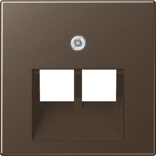 JUNG A 569-2 BFPLUA MO centraalplaat 2-voudig tbv RJ45 wandcontactdoos A-range mokka