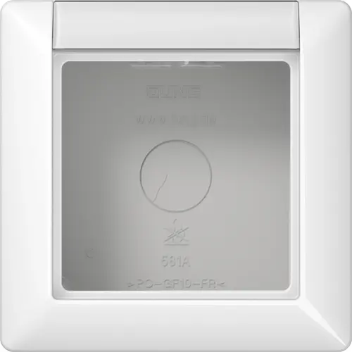 JUNG AS 581 ANA WW opbouwbak 1-voudig met tekstvenster AS500 alpine wit